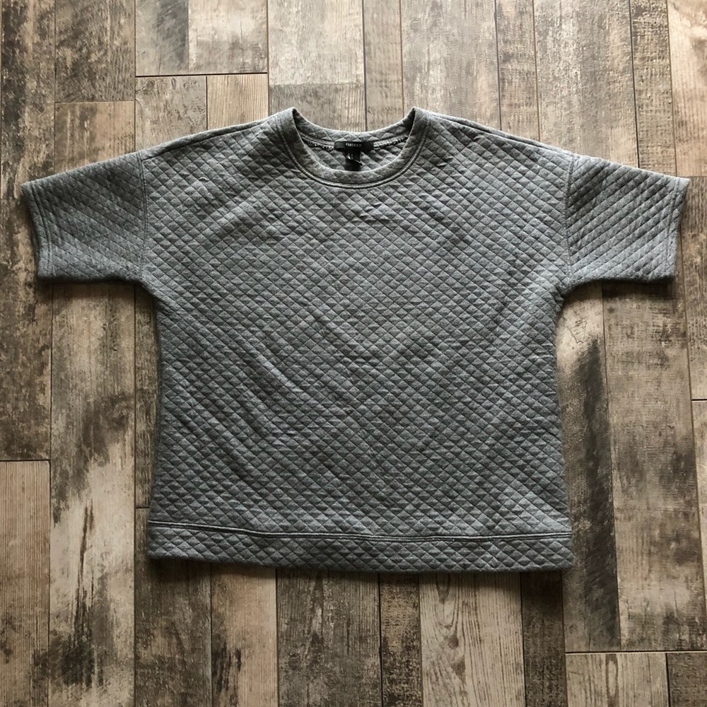 Quilted Short Sleeve Sweater
